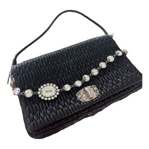 Elegant Black Quilted Handbag